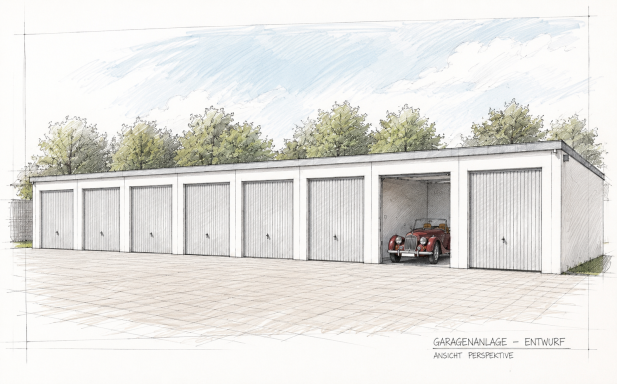 PKW-Garage im Mammut Garagenpark, 6 × 3 m